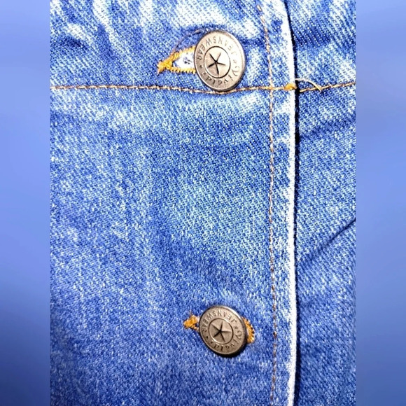 Vivaldi Denim Maxi Pencil Skirt Medium Blue size 12‎ Button Front 90s Classic - Picture 3 of 8